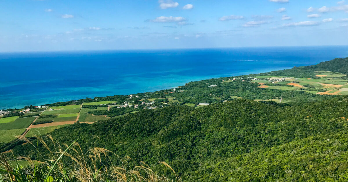 石垣島の野底マーペー頂上からの景色