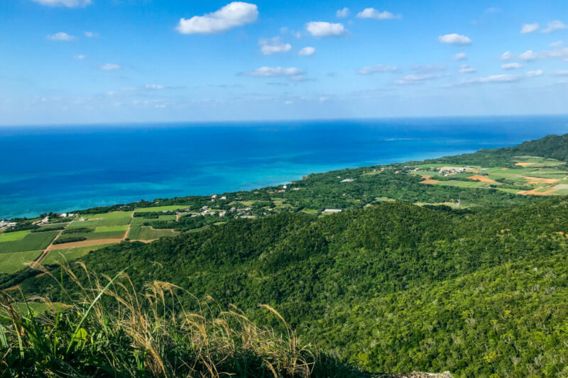 石垣島の野底マーペー頂上からの景色